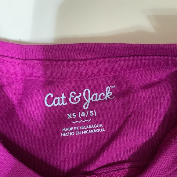 Cat and Jack XS 4-5 Girls Long Sleeve Purple T-Shirts NWT - Picture 3 of 7